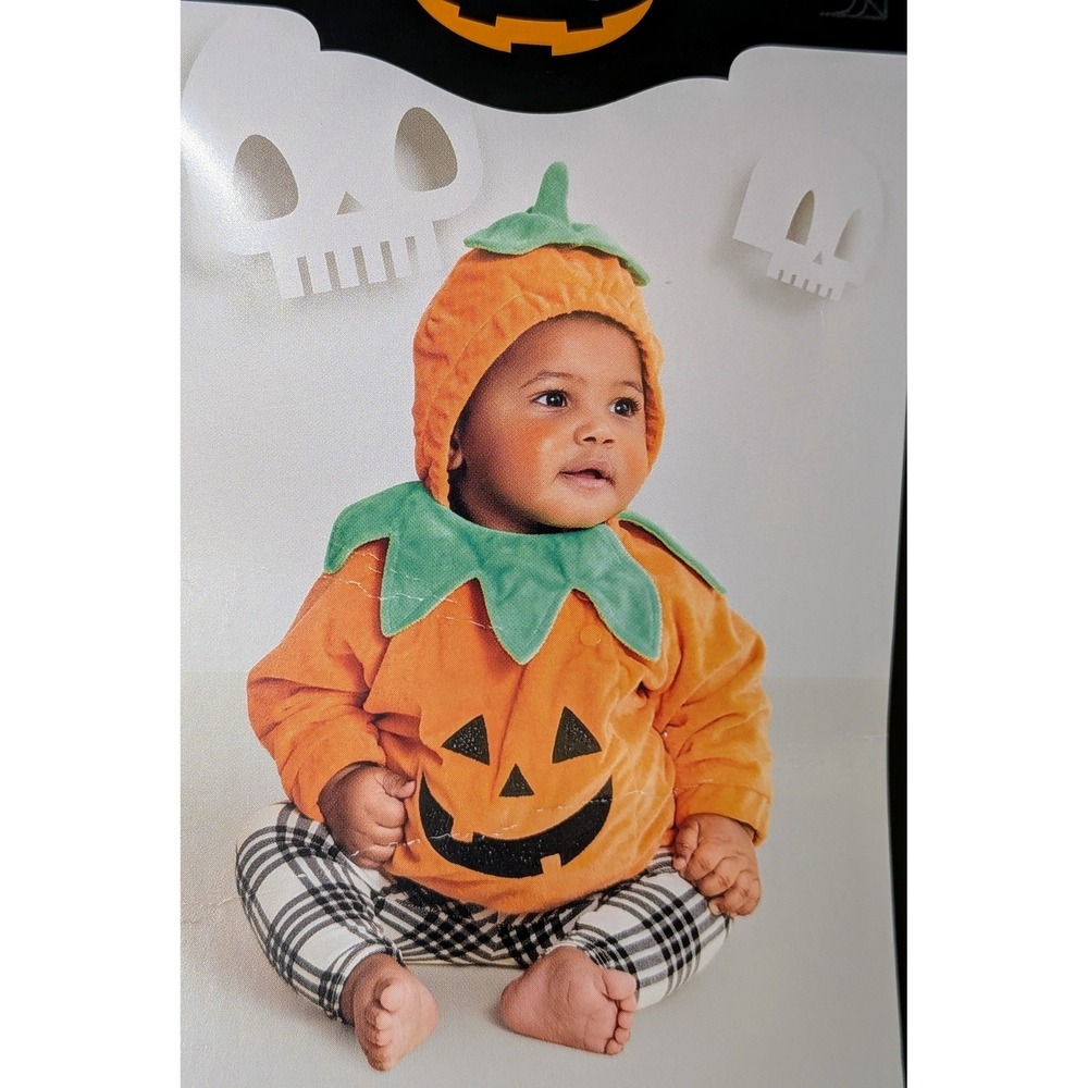 Hyde & EEK! Infant Pumpkin Costume Hoodie 0-6 Months Halloween Cute Soft NWT